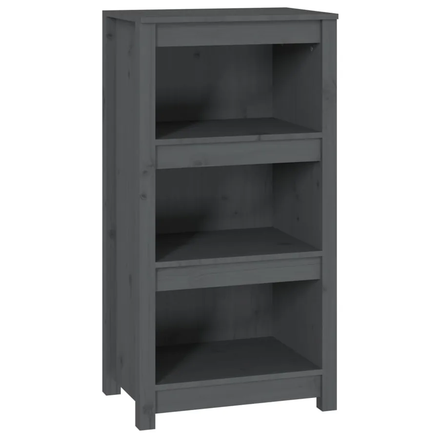 Bibliothèque Gris 50x35x97 cm Bois de pin massif - 2