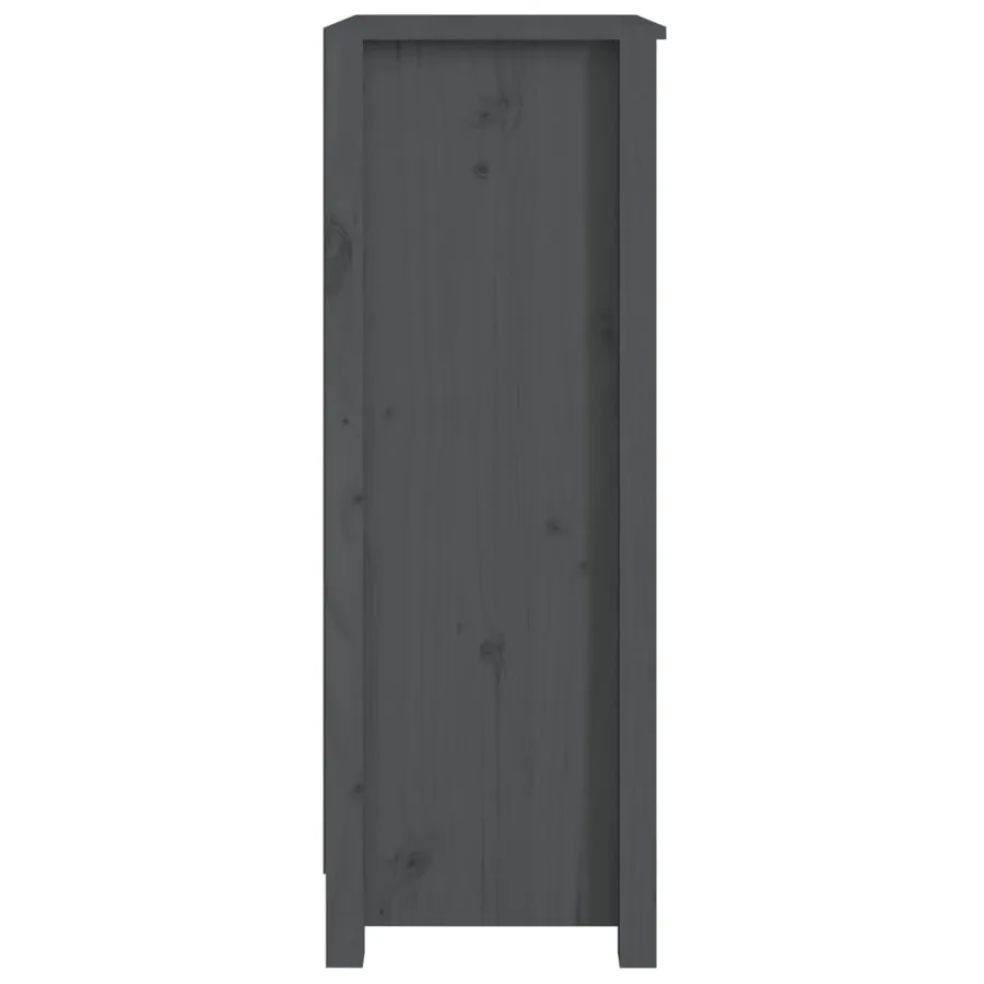 Bibliothèque Gris 50x35x97 cm Bois de pin massif - 6