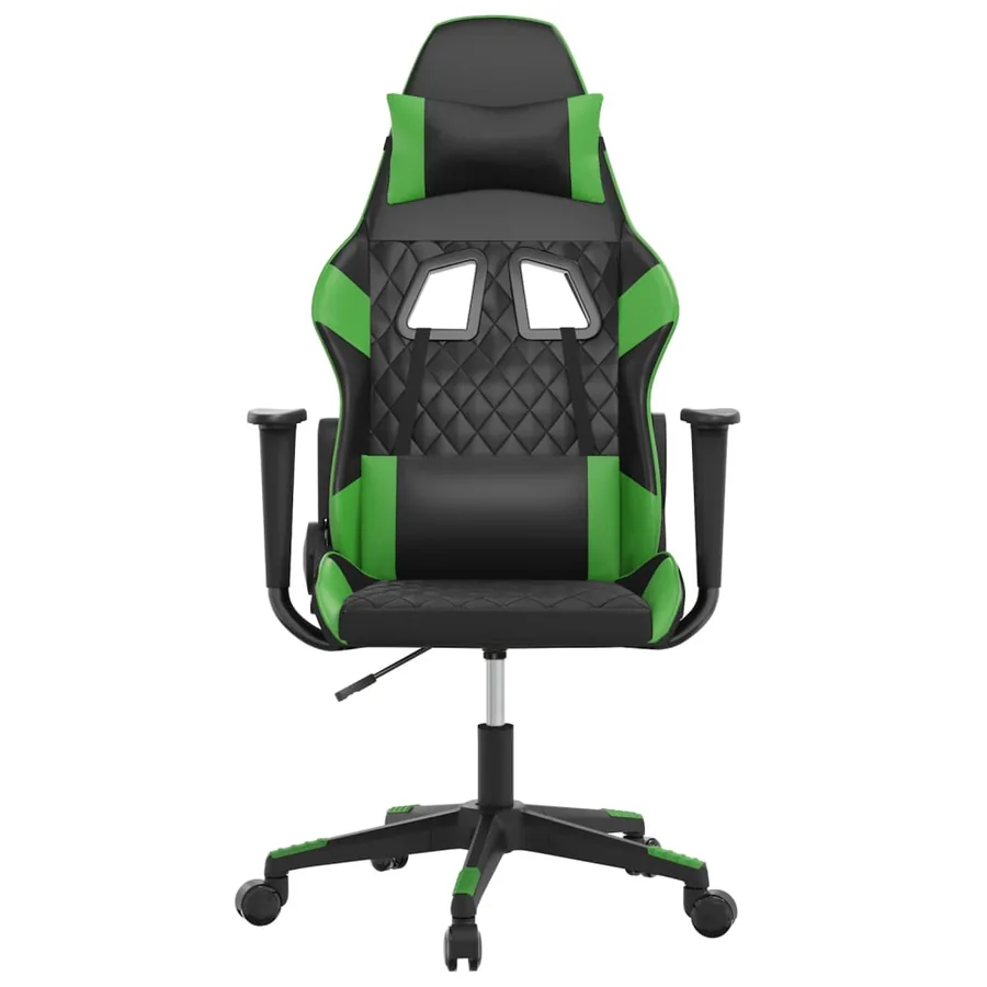 Chaise de jeu Noir et vert Similicuir - 3
