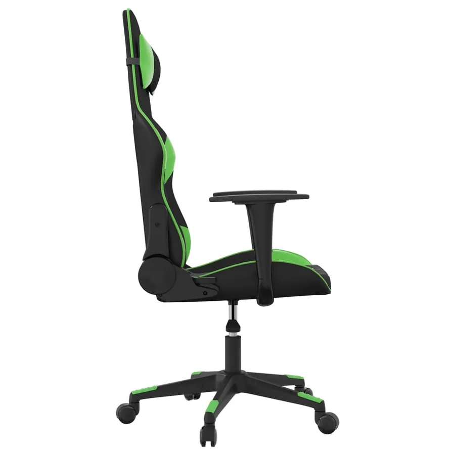 Chaise de jeu Noir et vert Similicuir - 4
