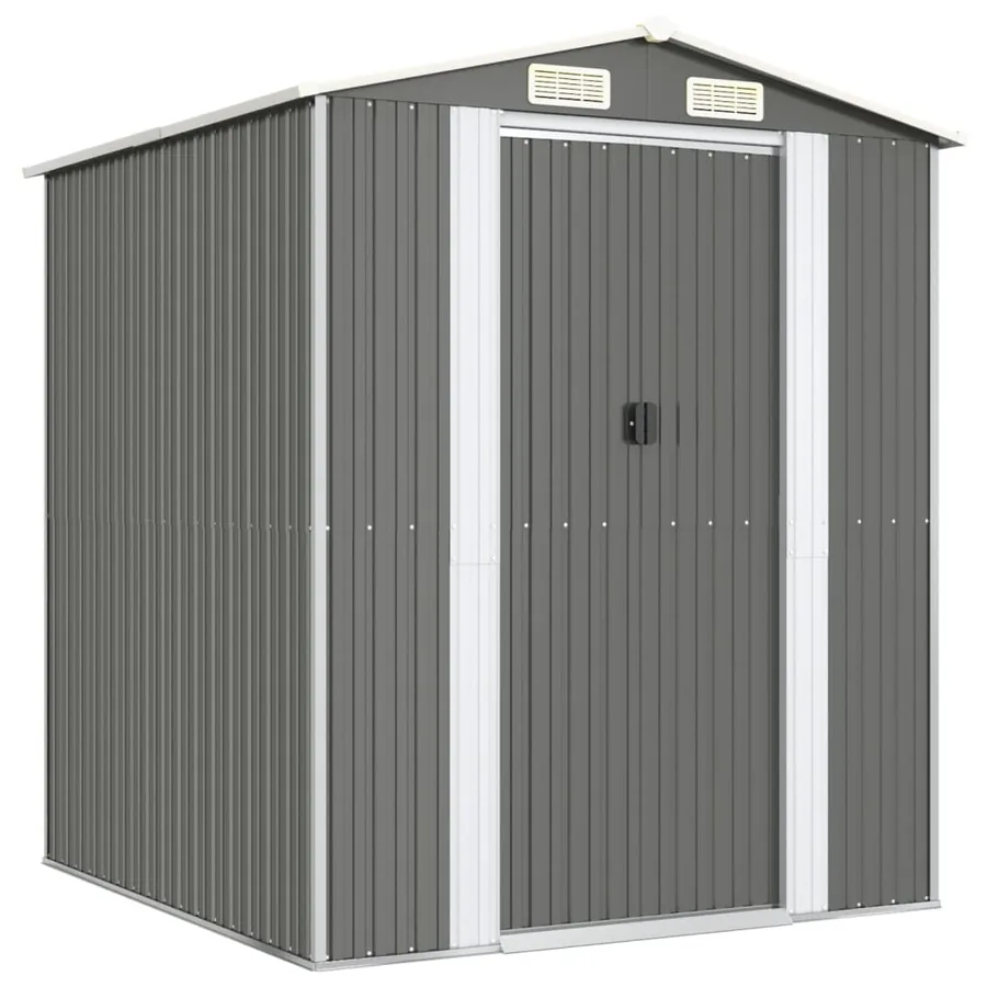 Abri de jardin Gris clair 192x191x223 cm Acier galvanisé - 2
