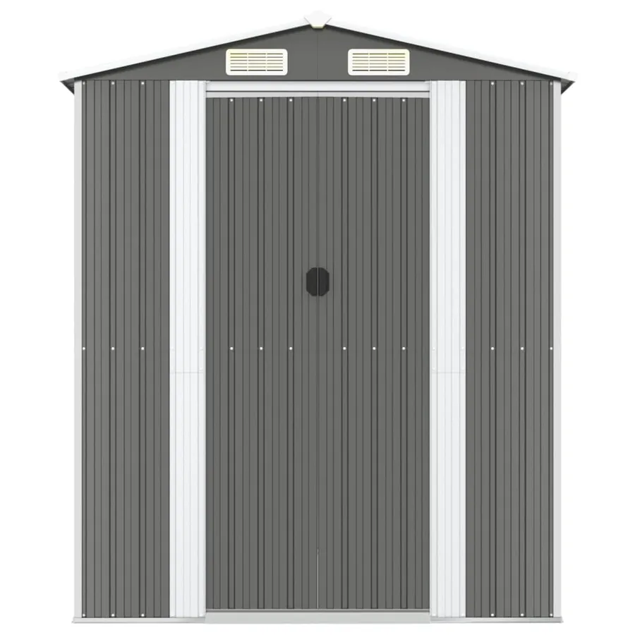 Abri de jardin Gris clair 192x191x223 cm Acier galvanisé - 3