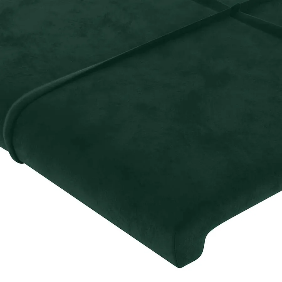 Tête de lit Vert foncé 100x5x78/88 cm Velours - 4