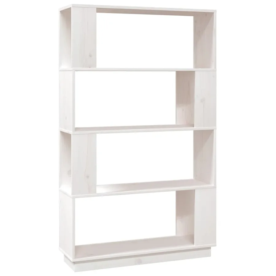 Bibliothèque/Séparateur de pièce Blanc 80x25x132 cm Pin massif - 2
