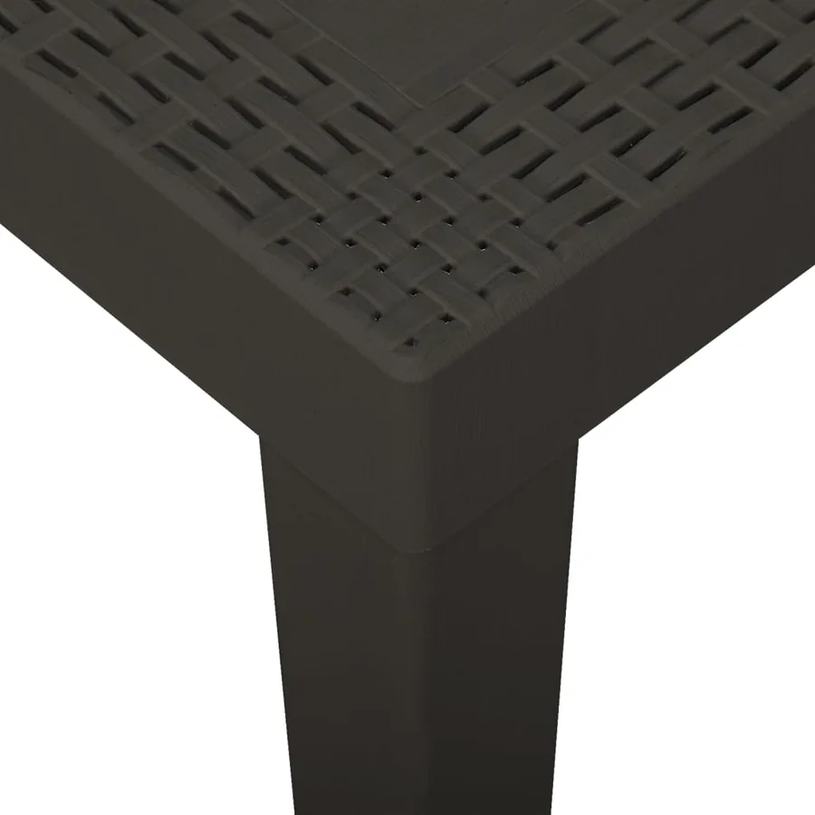 Table de jardin Anthracite 79x65x72 cm Plastique - 4