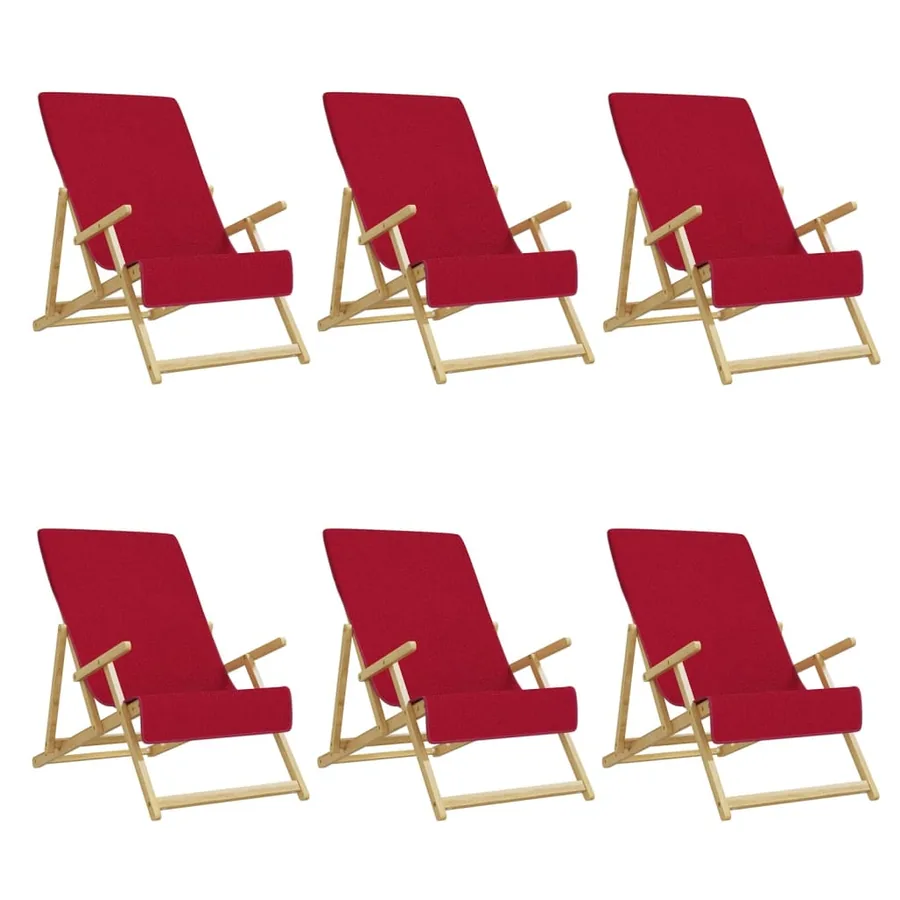 Serviettes de plage 6 pcs bordeaux 60x135 cm tissu 400 GSM - 2