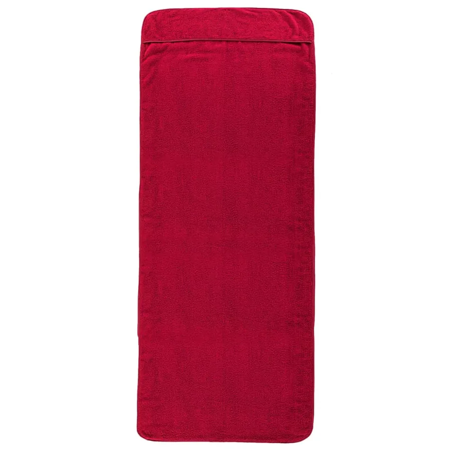 Serviettes de plage 6 pcs bordeaux 60x135 cm tissu 400 GSM - 4