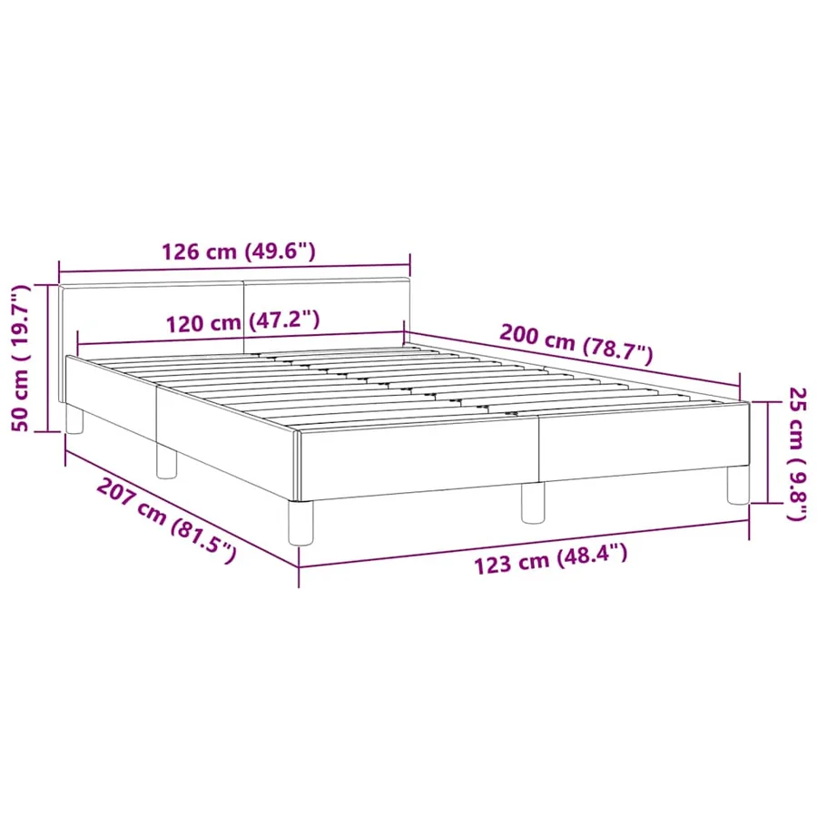 Cadre de lit et tête de lit sans matelas rose 120x200cm velours - 9