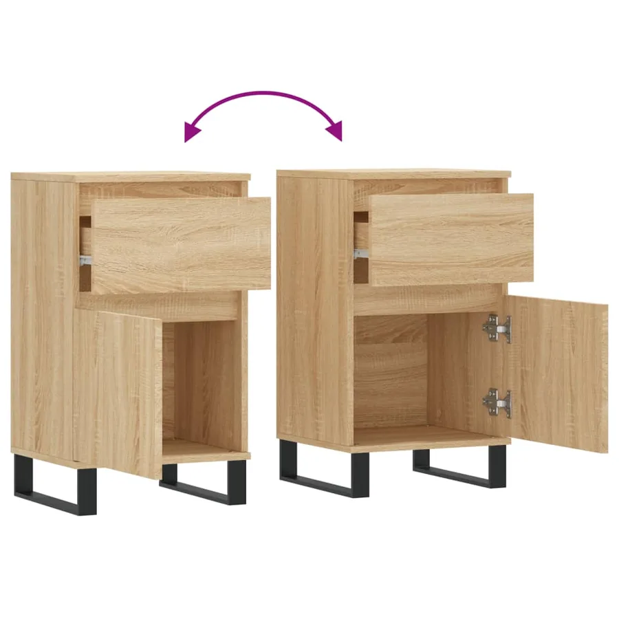 Buffet chêne sonoma 40x35x70 cm bois d'ingénierie - 10