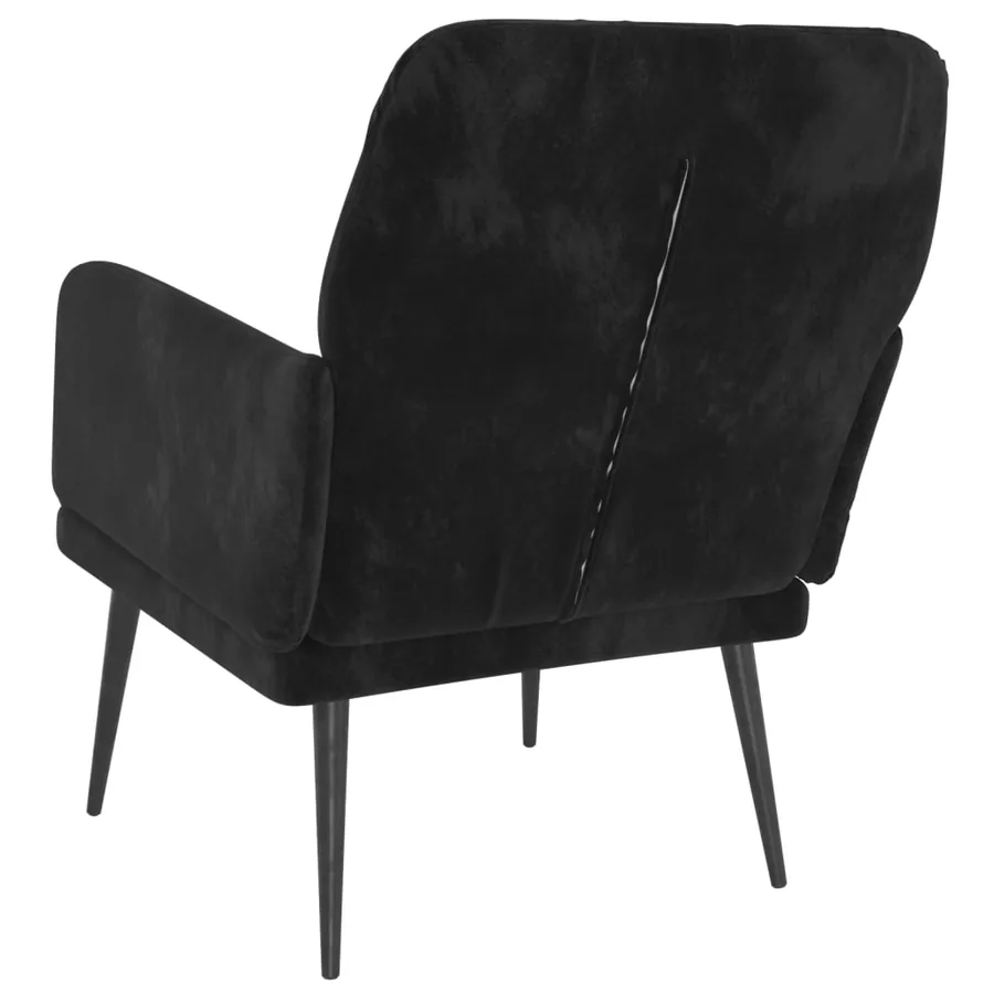Fauteuil Noir 62x79x79 cm Velours - 5