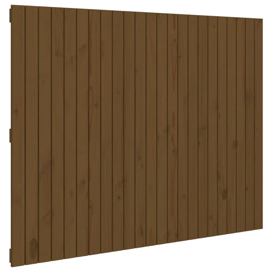 Tête de lit murale Marron miel 146,5x3x110cm Bois massif de pin - 2