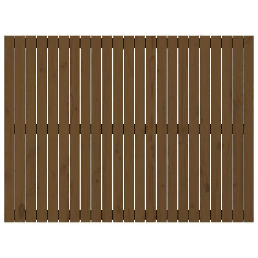 Tête de lit murale Marron miel 146,5x3x110cm Bois massif de pin - 4