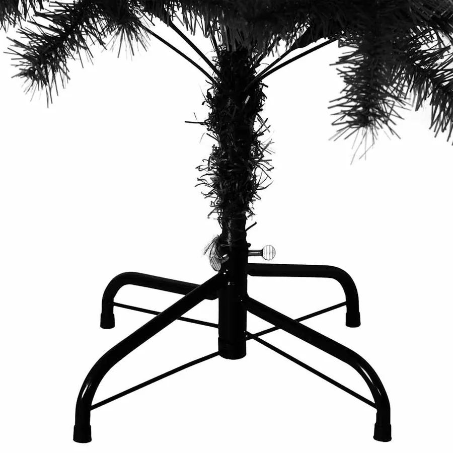 Sapin de Noël artificiel avec support noir 120 cm PVC - 6