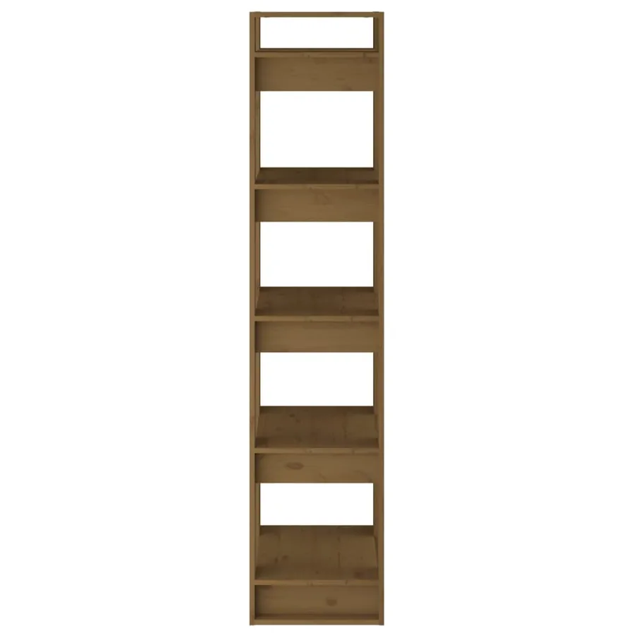 Bibliothèque/Séparateur de pièce Marron miel 41x35x160 cm Pin - 6