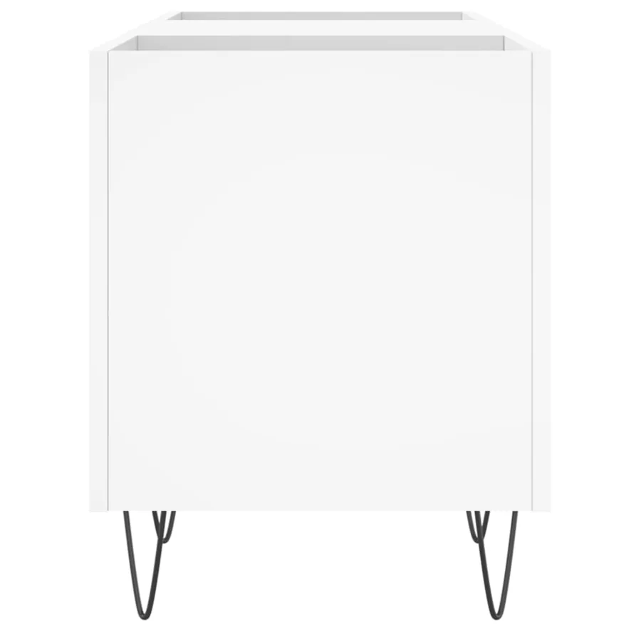 Armoire à disques blanc 121x38x48 cm bois d'ingénierie - 5