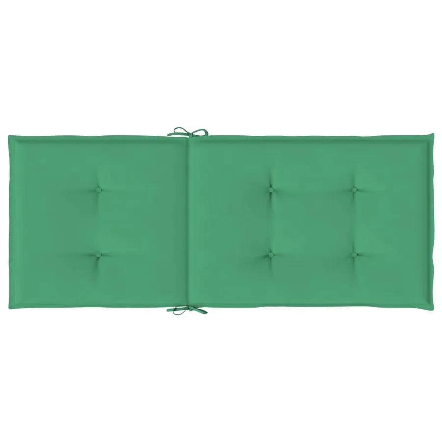 Coussins de chaise de jardin à dossier haut lot de 4 vert tissu - 7