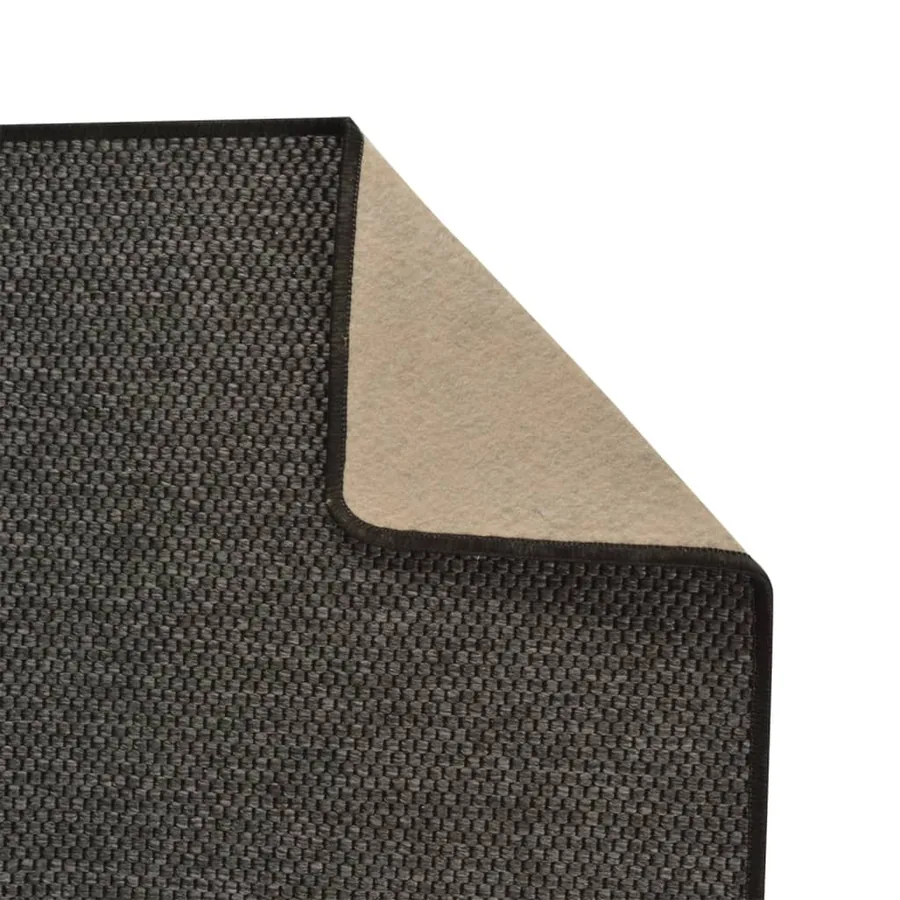 Tapis de couloir aspect sisal anthracite 50x300 cm - 4