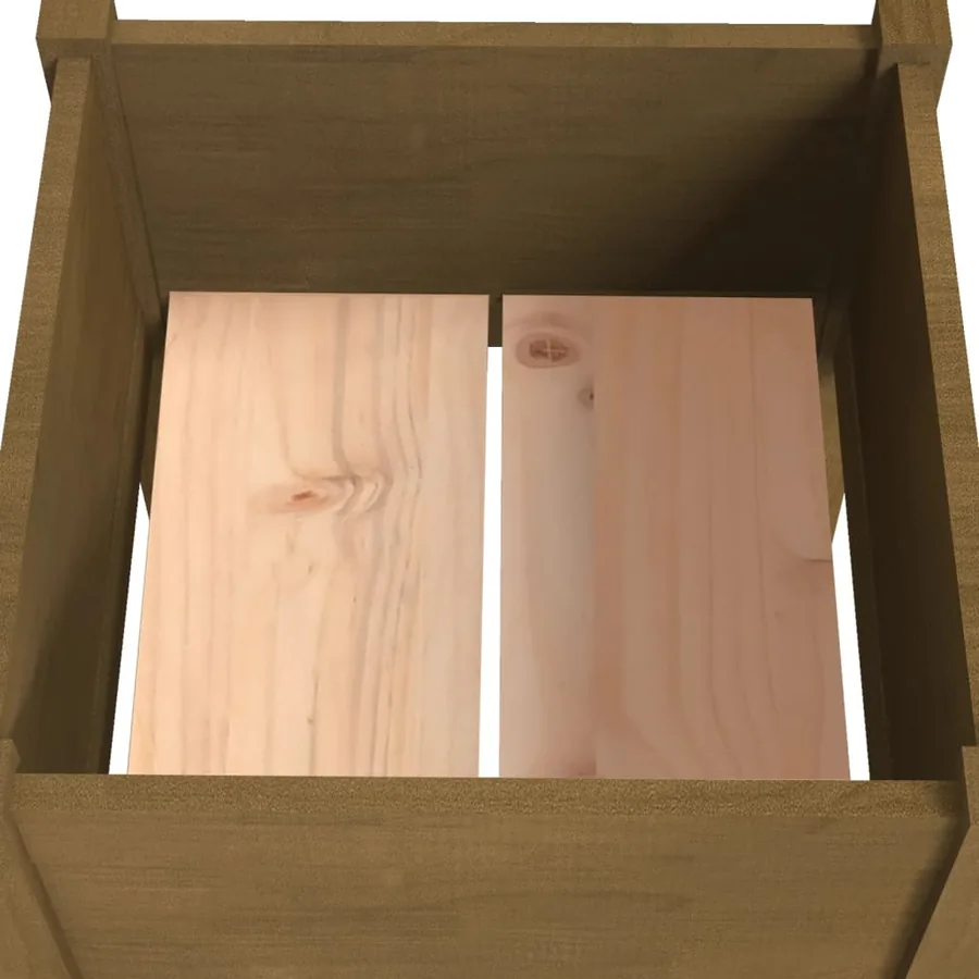 Jardinières 2 pcs Marron miel 50x50x70 cm Bois de pin massif - 6