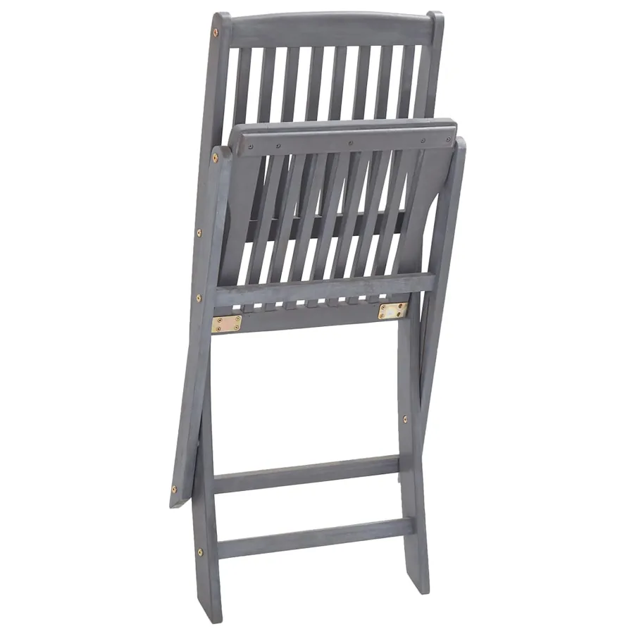 Chaises pliables d'extérieur lot de 6 et coussins Bois d'acacia - 5