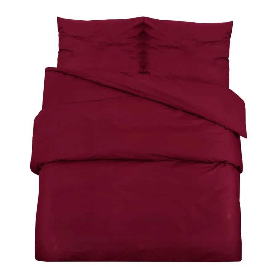 Ensemble de housse de couette Bordeaux 140x200 cm Coton - 2