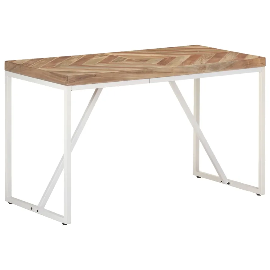 Table à manger 120x60x76 cm Bois massif d'acacia et de manguier - 9
