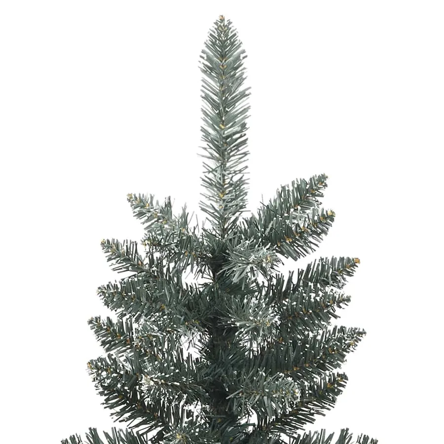 Sapin de Noël artificiel mince avec support Vert 180 cm PVC - 4