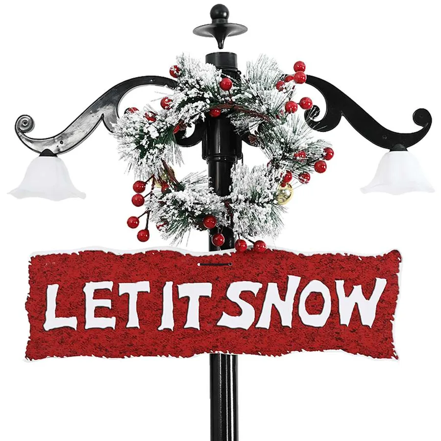 Arbre de Noël neigeux avec base de parapluie Bleu 170 cm PVC - 3
