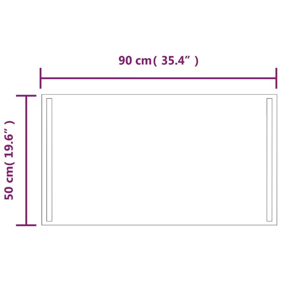 Miroir de salle de bain à LED 50x90 cm - 5