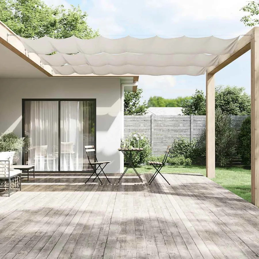 Auvent vertical Blanc 140x600 cm Tissu oxford