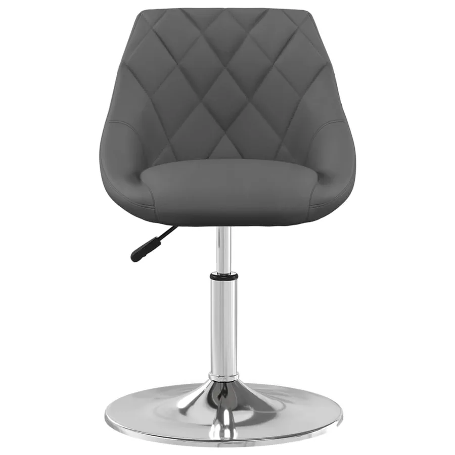 Chaises pivotantes à manger lot de 4 Gris foncé Velours - 3