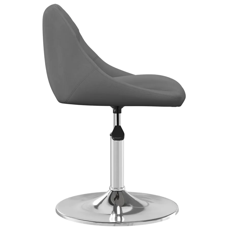Chaises pivotantes à manger lot de 4 Gris foncé Velours - 4