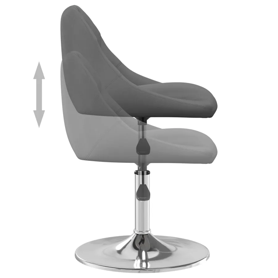 Chaises pivotantes à manger lot de 4 Gris foncé Velours - 6