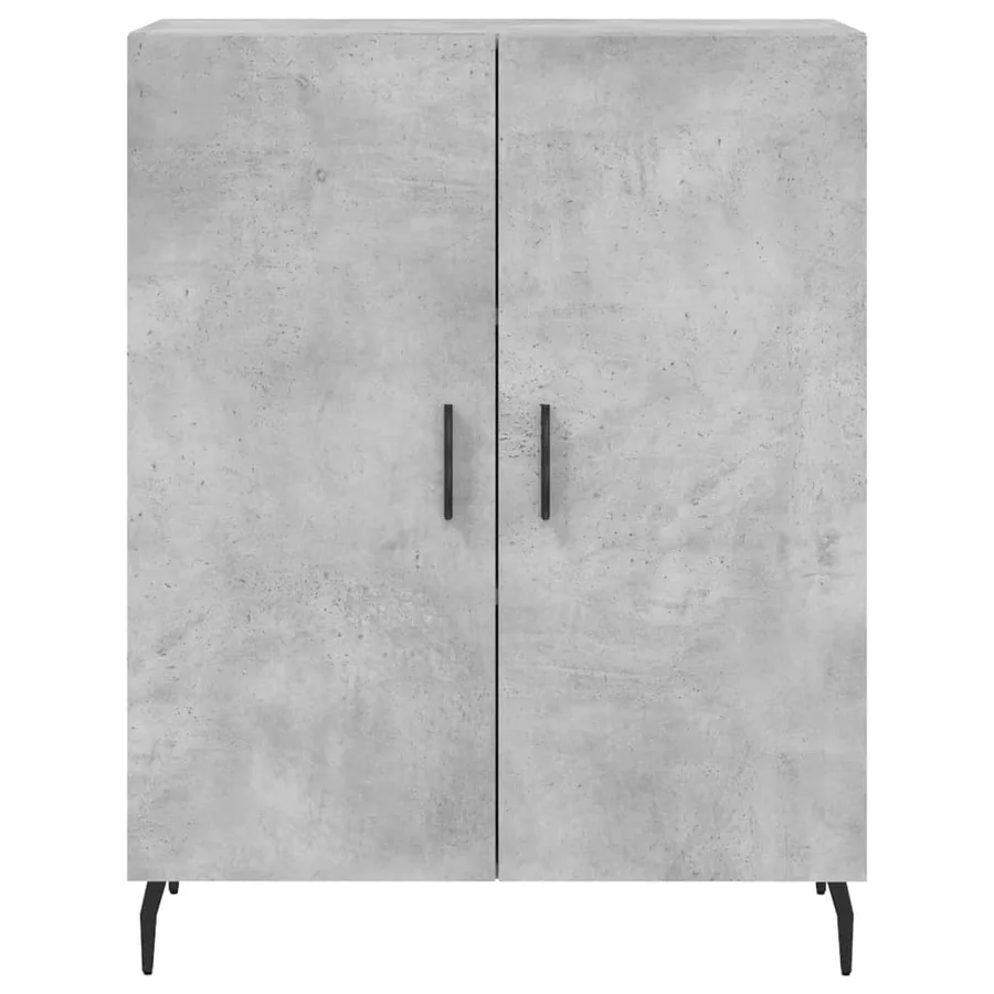 Buffet gris béton 69,5x34x90 cm bois d'ingénierie - 5