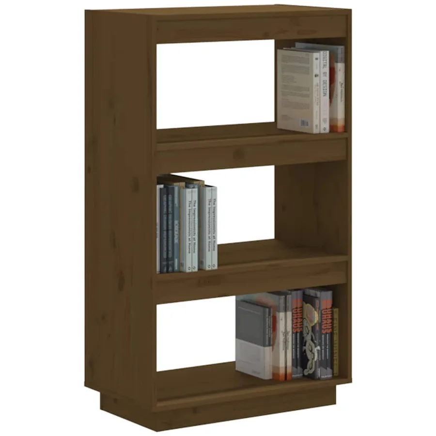Bibliothèque/Séparateur de pièce Marron miel 60x35x103 cm Pin - 4