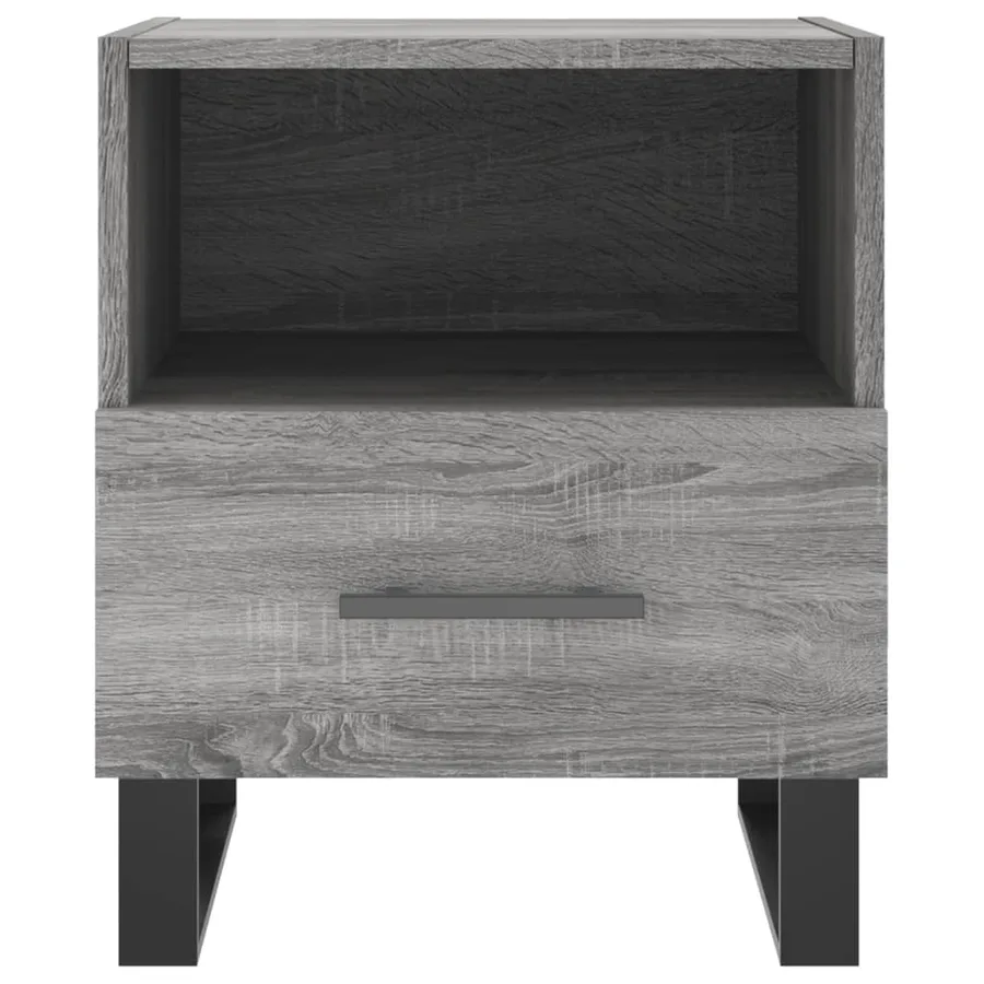 Table de chevet sonoma gris 40x35x47,5 cm bois d’ingénierie - 4