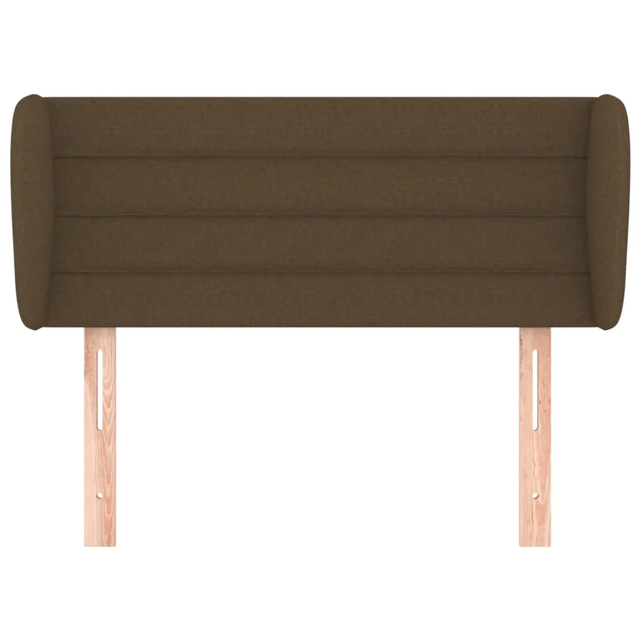 Tête de lit avec oreilles Marron Foncé 83x23x78/88 cm Tissu - 3