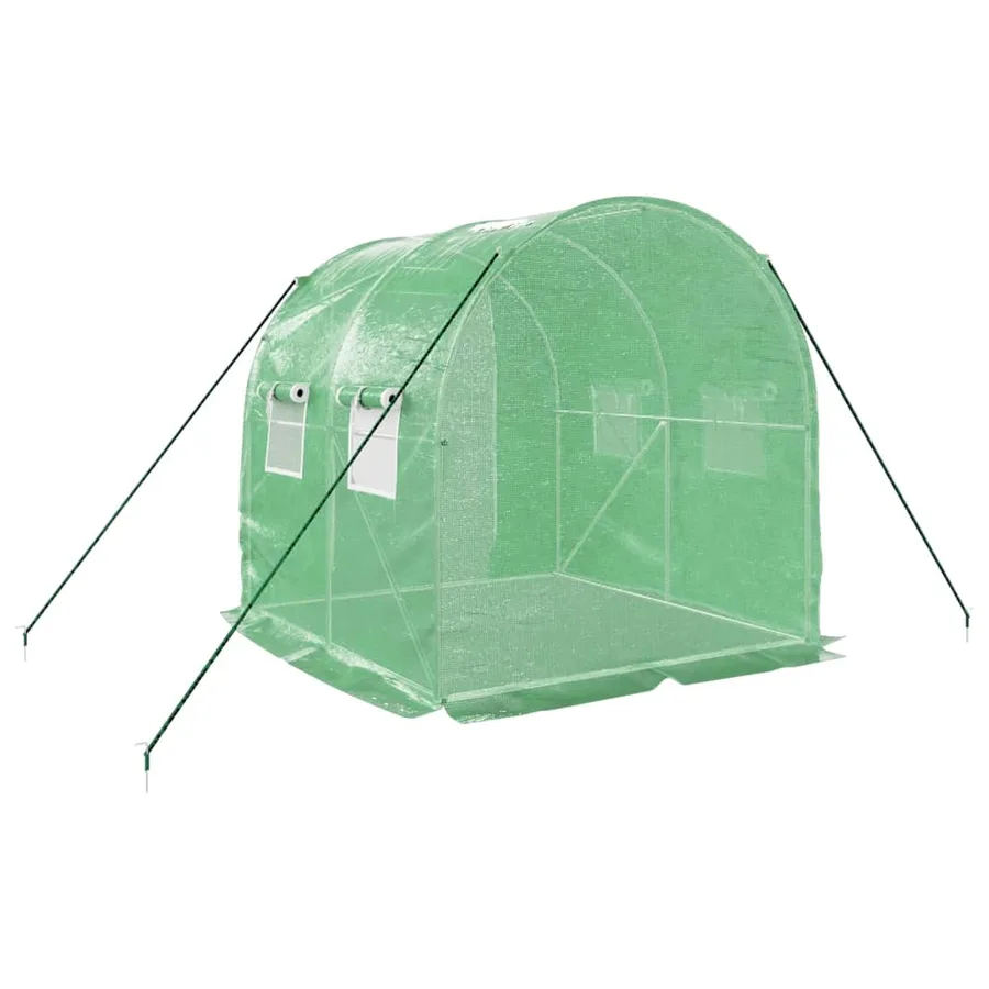 Serre avec cadre en acier vert 4 m² 2x2x2 m - 6