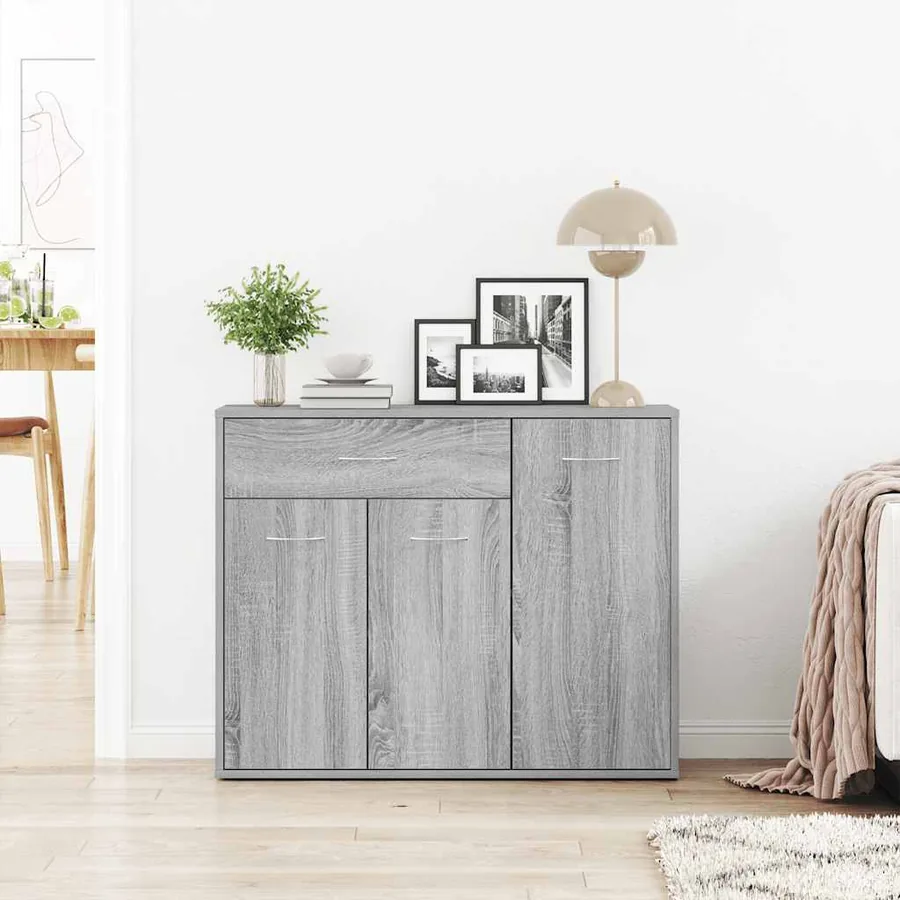 Buffet Sonoma gris 88x30x70 cm Bois d'ingénierie - 3