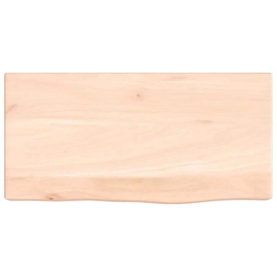 Étagère murale 40x20x6 cm bois de chêne massif non traité - 4