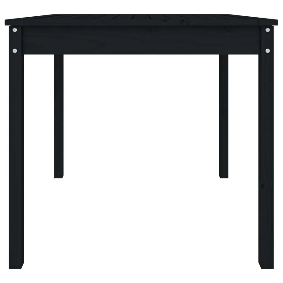Table de jardin noir 82,5x82,5x76 cm bois massif de pin - 6