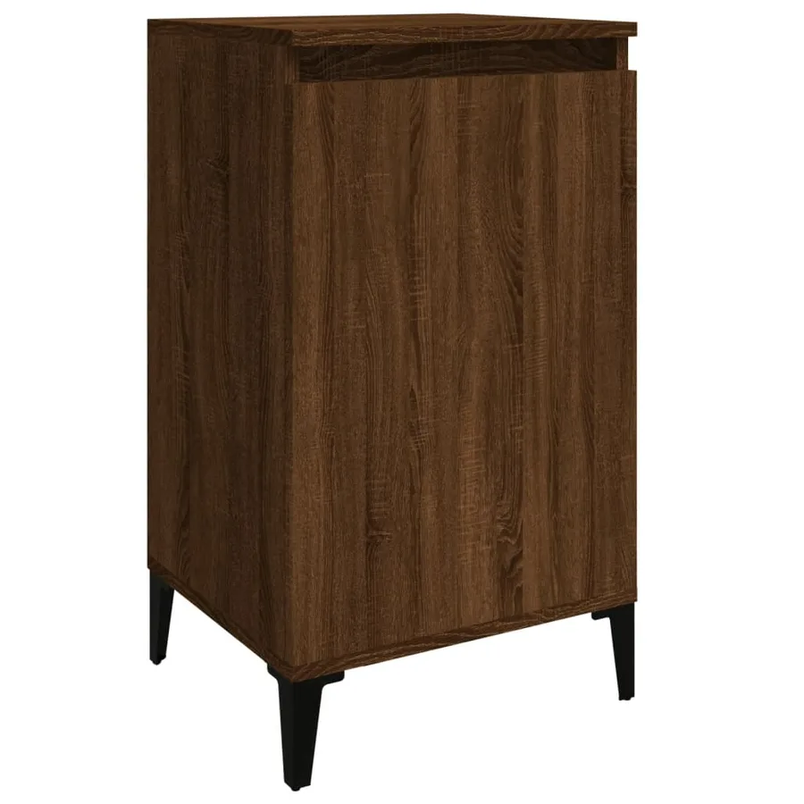 Tables de chevet 2pcs chêne marron 40x35x70cm bois d'ingénierie - 5