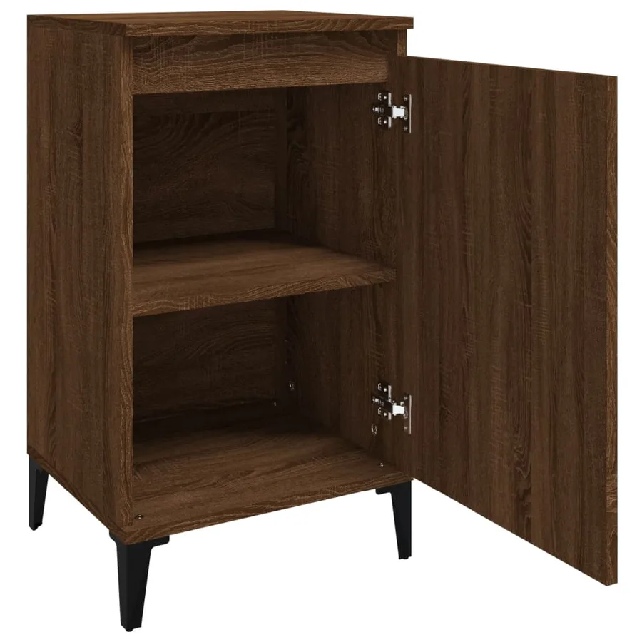 Tables de chevet 2pcs chêne marron 40x35x70cm bois d'ingénierie - 6