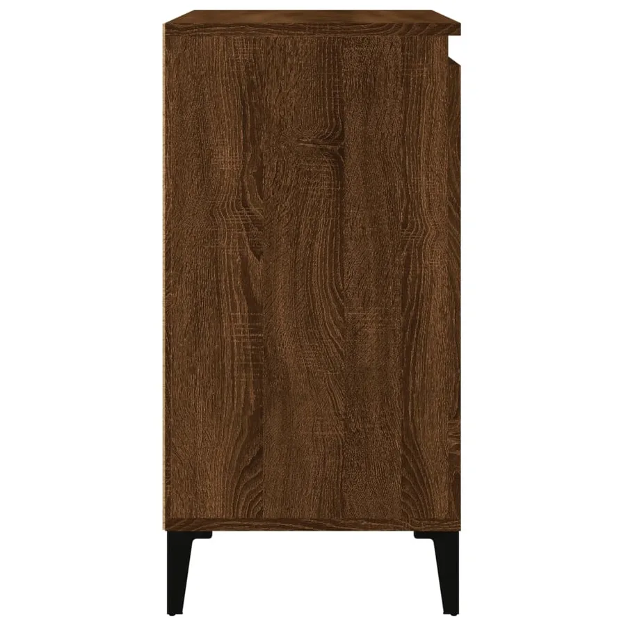 Tables de chevet 2pcs chêne marron 40x35x70cm bois d'ingénierie - 8