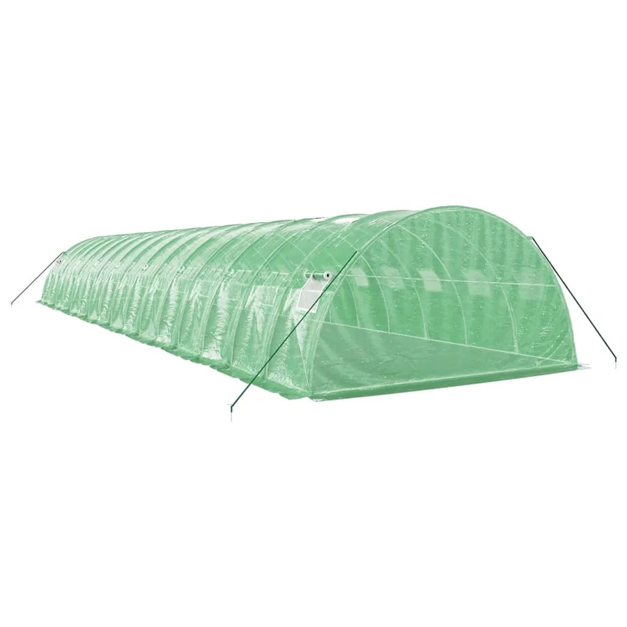 Serre avec cadre en acier vert 64 m² 16x4x2 m - 6