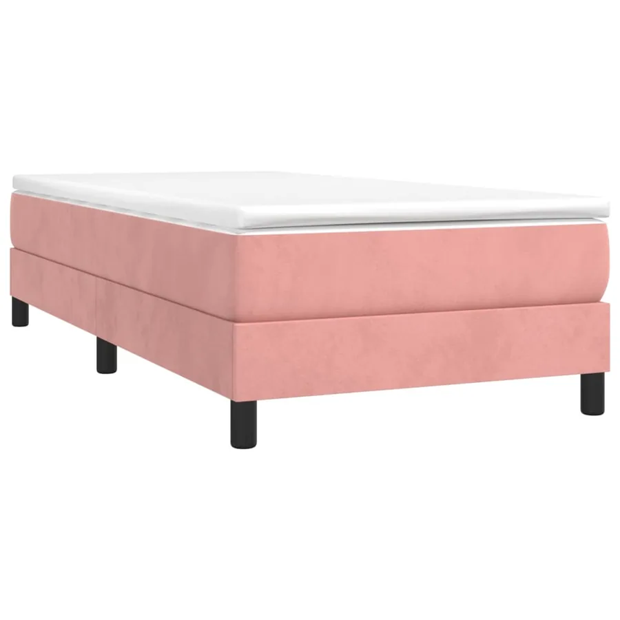 Sommier à lattes de lit avec matelas Rose 100x200 cm Velours - 3