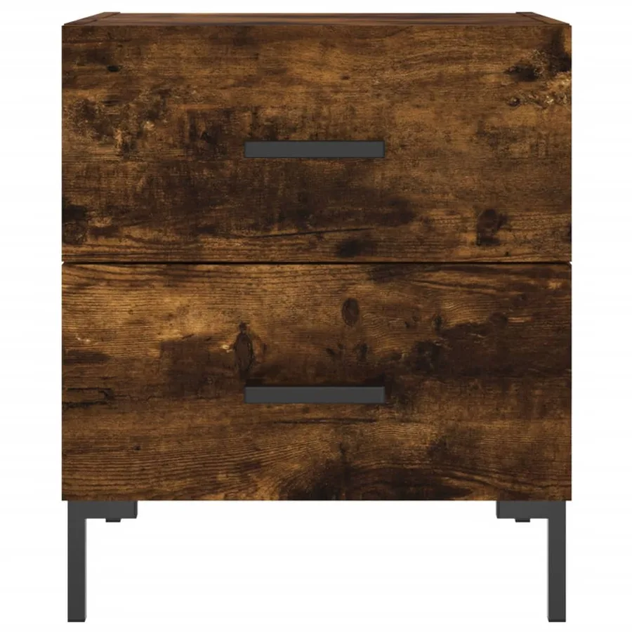 Tables de chevet 2pcs chêne fumé 40x35x47,5cm bois d’ingénierie - 6