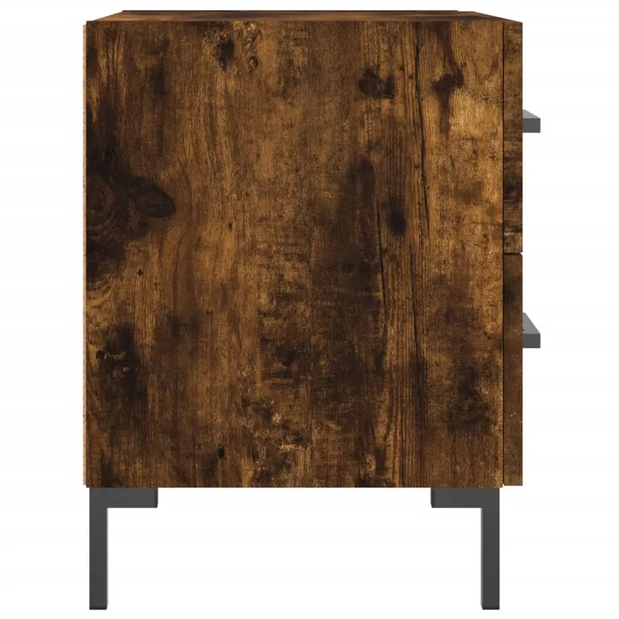 Tables de chevet 2pcs chêne fumé 40x35x47,5cm bois d’ingénierie - 7