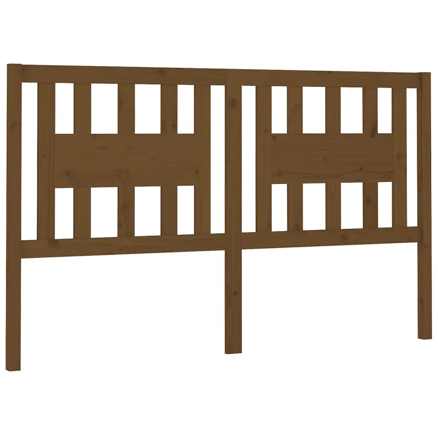 Tête de lit Marron miel 141x4x100 cm Bois massif de pin - 2