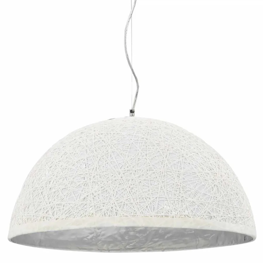 Lampe suspendue Blanc et argenté Ø50 cm E27