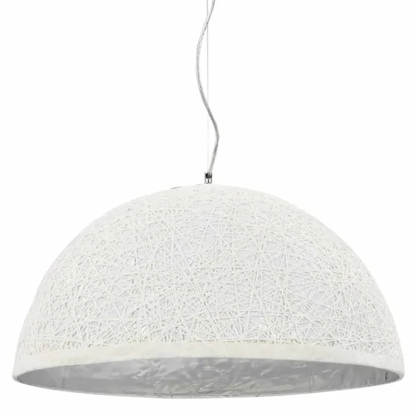 Lampe suspendue Blanc et argenté Ø50 cm E27
